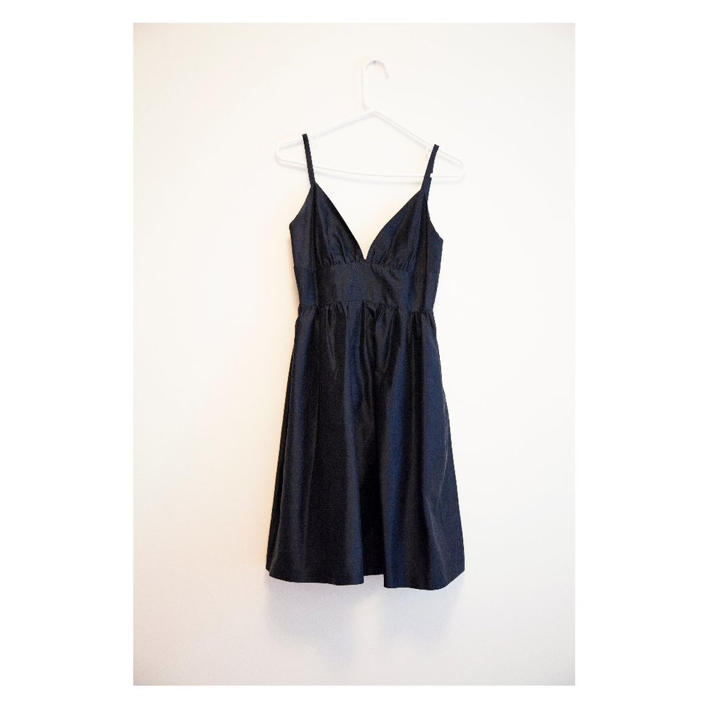 Black Dress with pockets - Raw Silk - Lynn Lugo